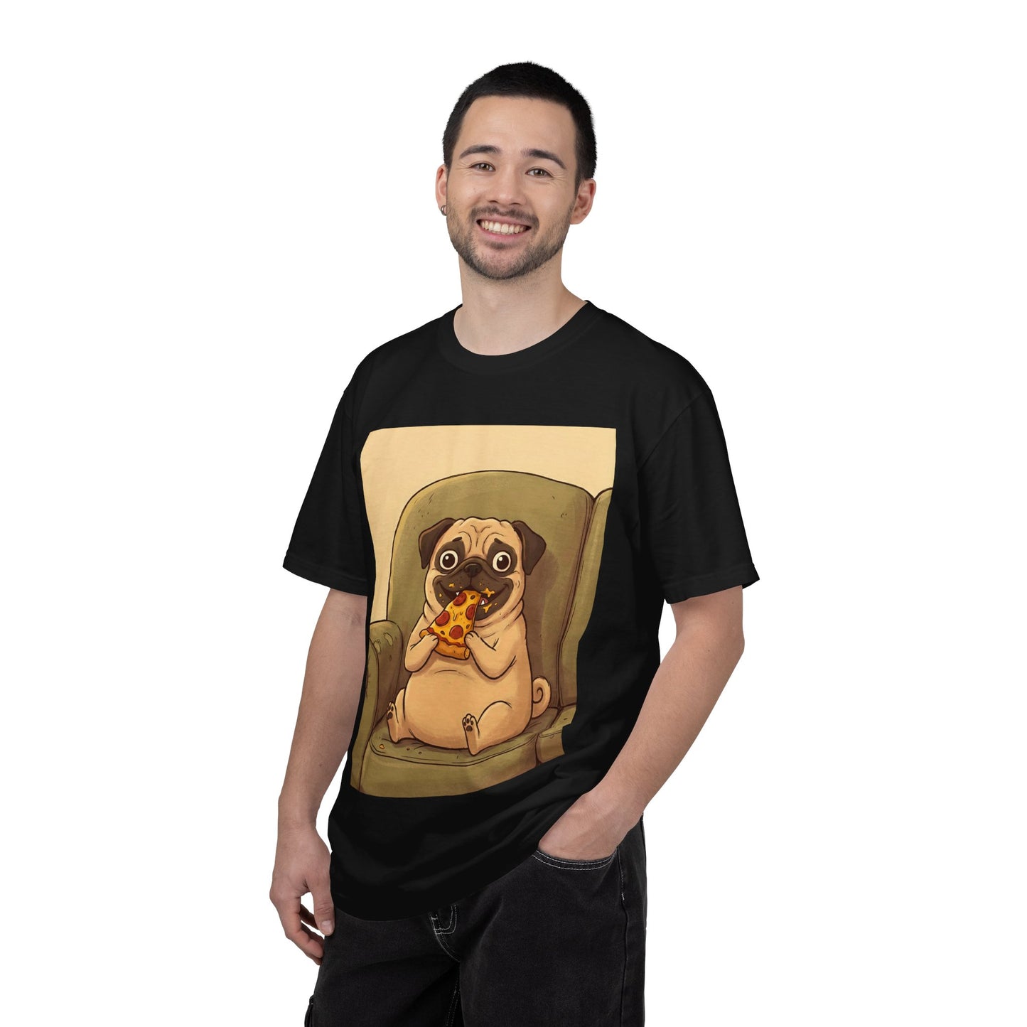 Pug Eating Pizza T-shirt