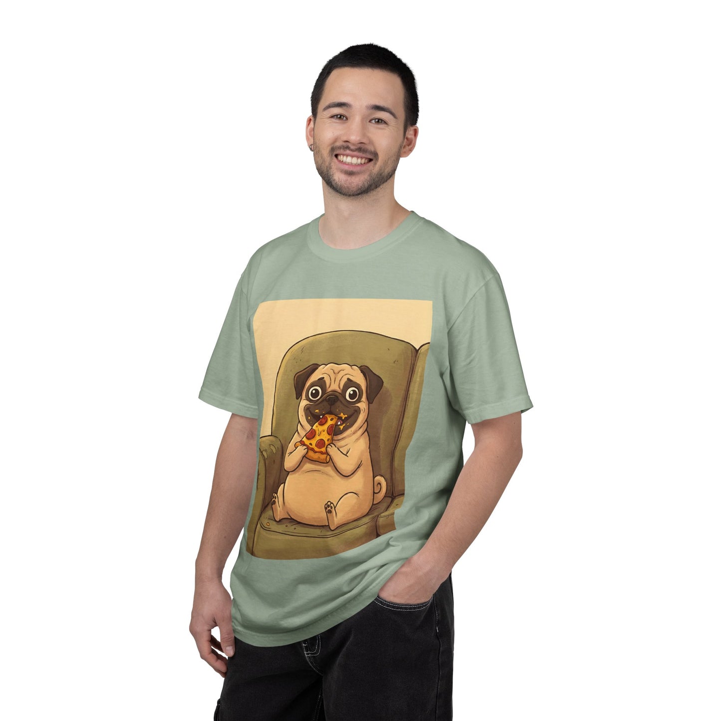 Pug Eating Pizza T-shirt