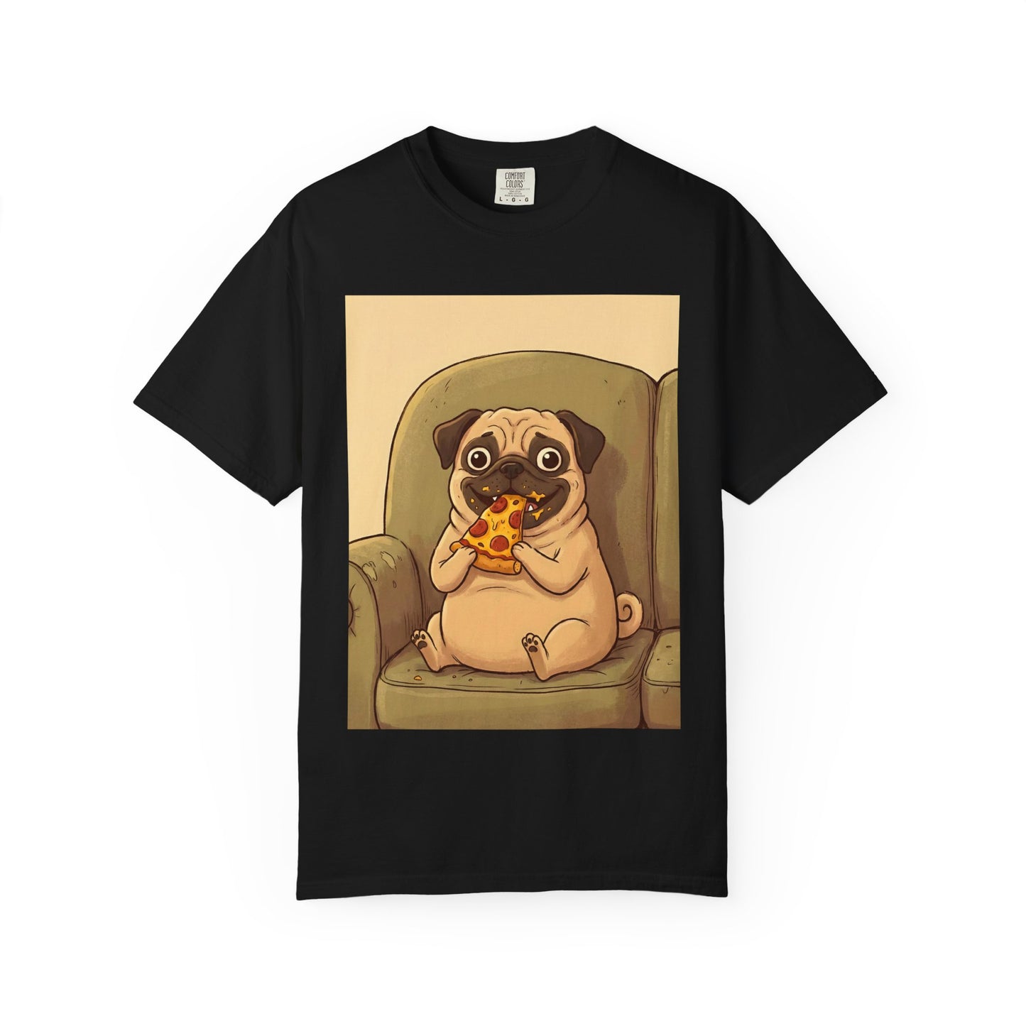 Pug Eating Pizza T-shirt