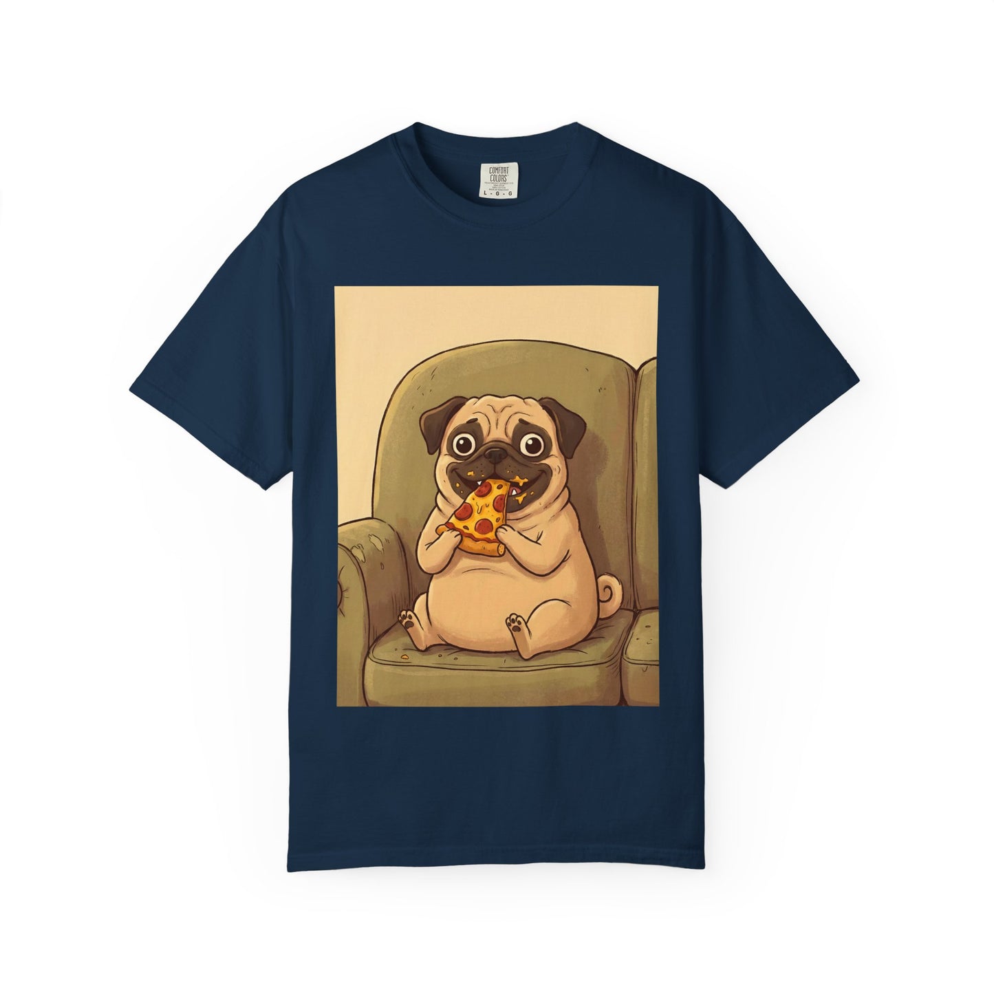 Pug Eating Pizza T-shirt
