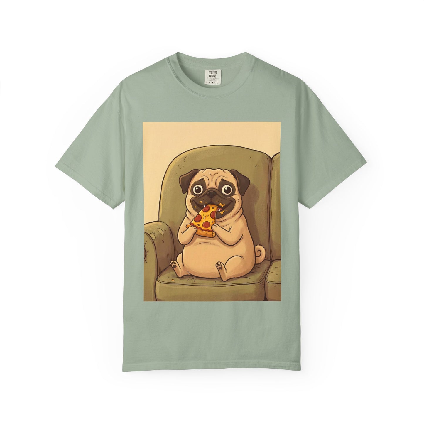Pug Eating Pizza T-shirt