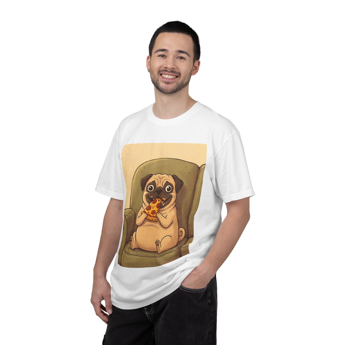 Pug Eating Pizza T-shirt