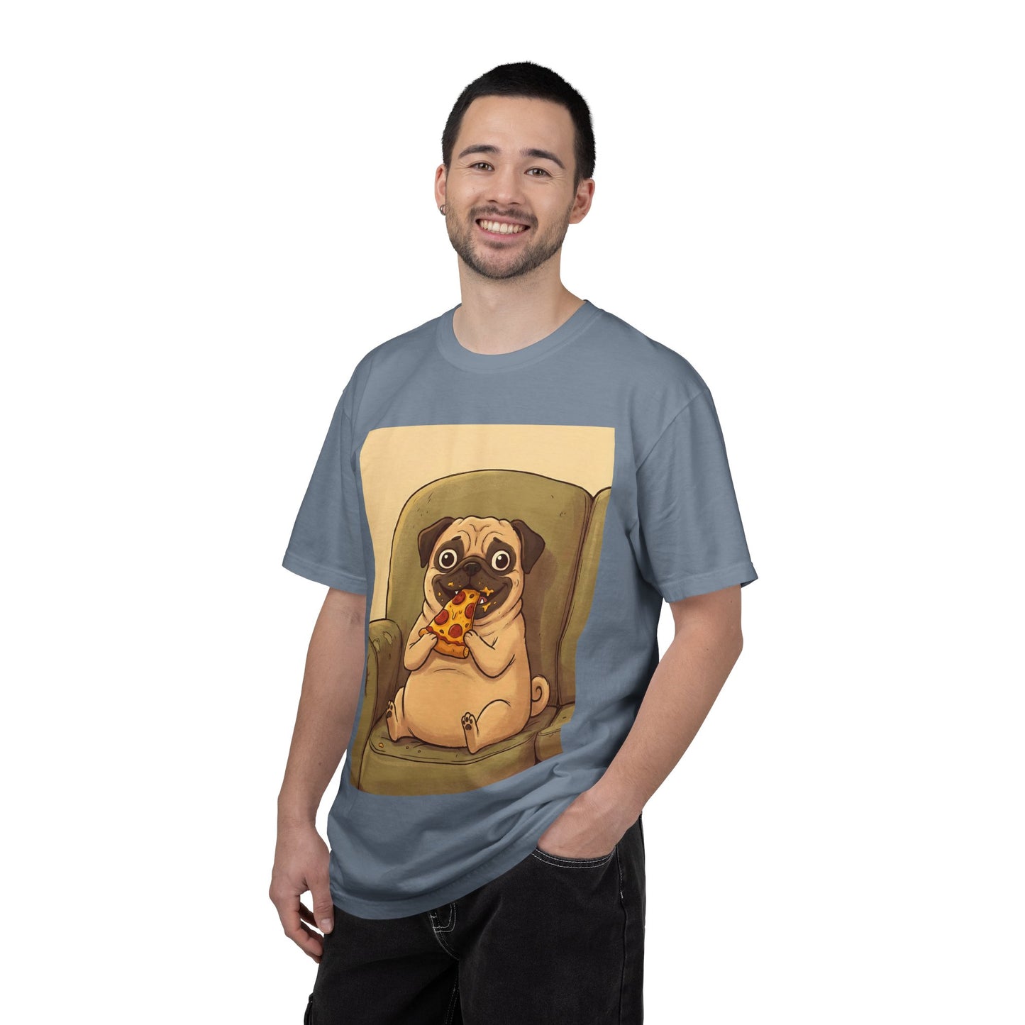 Pug Eating Pizza T-shirt